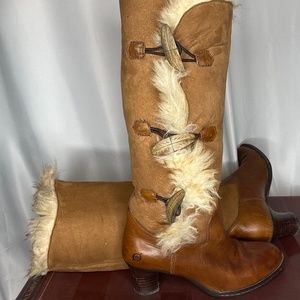 Born Shoes | Melic Shearling Boats | Tan | Size 9